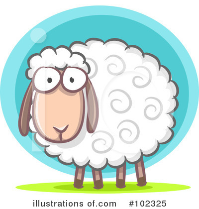 Royalty-Free (RF) Sheep Clipart Illustration by Qiun - Stock Sample #102325