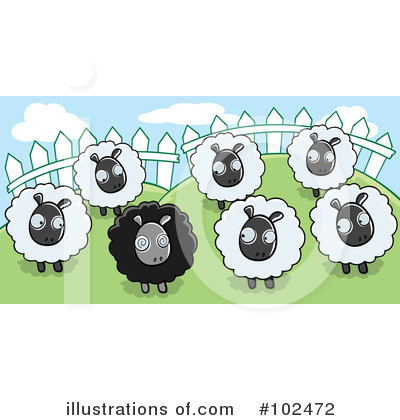 Black Sheep Clipart #102472 by Cory Thoman