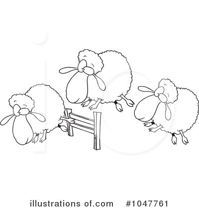 Royalty-Free (RF) Sheep Clipart Illustration by toonaday - Stock Sample #1047761