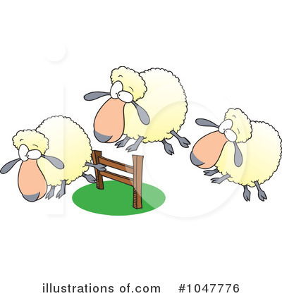 Royalty-Free (RF) Sheep Clipart Illustration by toonaday - Stock Sample #1047776