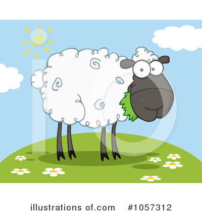 Royalty-Free (RF) Sheep Clipart Illustration by Hit Toon - Stock Sample #1057312
