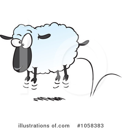 Royalty-Free (RF) Sheep Clipart Illustration by toonaday - Stock Sample #1058383