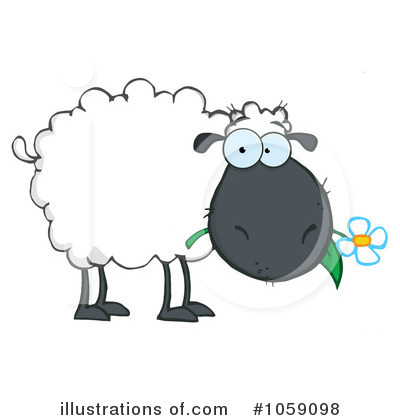 Royalty-Free (RF) Sheep Clipart Illustration by Hit Toon - Stock Sample #1059098