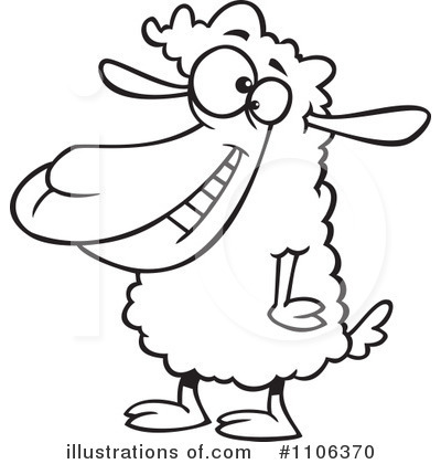 Royalty-Free (RF) Sheep Clipart Illustration by toonaday - Stock Sample #1106370