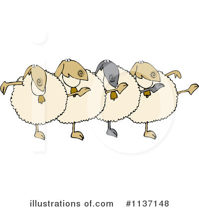 Royalty-Free (RF) Sheep Clipart Illustration by djart - Stock Sample #1137148