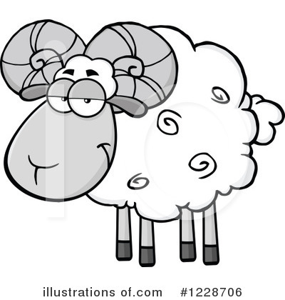 Royalty-Free (RF) Sheep Clipart Illustration by Hit Toon - Stock Sample #1228706