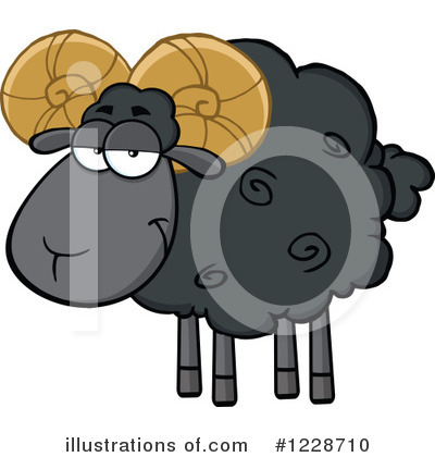 Black Sheep Clipart #1228710 by Hit Toon