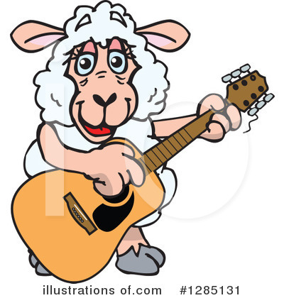 Royalty-Free (RF) Sheep Clipart Illustration by Dennis Holmes Designs - Stock Sample #1285131
