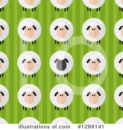 Royalty-Free (RF) Sheep Clipart Illustration by Hit Toon - Stock Sample #1286141