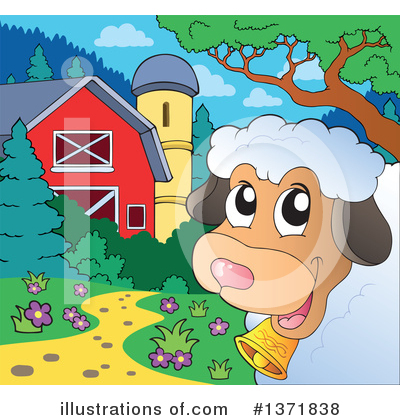 Royalty-Free (RF) Sheep Clipart Illustration by visekart - Stock Sample #1371838