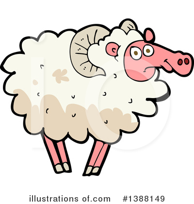 Royalty-Free (RF) Sheep Clipart Illustration by lineartestpilot - Stock Sample #1388149
