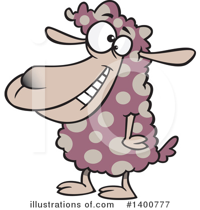 Royalty-Free (RF) Sheep Clipart Illustration by toonaday - Stock Sample #1400777