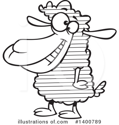Royalty-Free (RF) Sheep Clipart Illustration by toonaday - Stock Sample #1400789