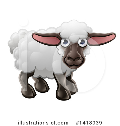 Royalty-Free (RF) Sheep Clipart Illustration by AtStockIllustration - Stock Sample #1418939