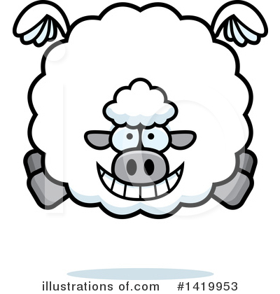 Royalty-Free (RF) Sheep Clipart Illustration by Cory Thoman - Stock Sample #1419953
