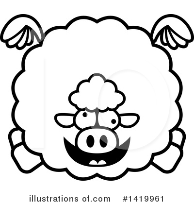 Royalty-Free (RF) Sheep Clipart Illustration by Cory Thoman - Stock Sample #1419961