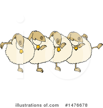 Royalty-Free (RF) Sheep Clipart Illustration by djart - Stock Sample #1476678