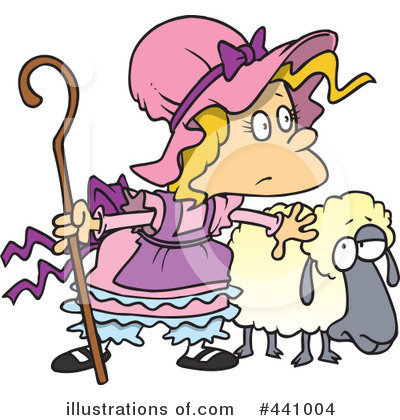Royalty-Free (RF) Sheep Clipart Illustration by toonaday - Stock Sample #441004