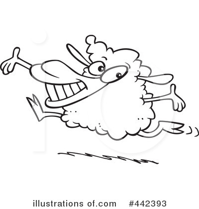 Royalty-Free (RF) Sheep Clipart Illustration by toonaday - Stock Sample #442393
