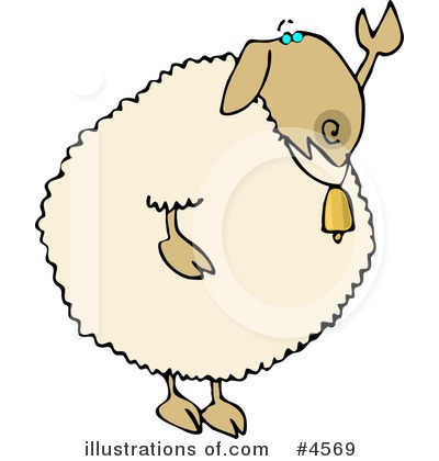 Royalty-Free (RF) Sheep Clipart Illustration by djart - Stock Sample #4569