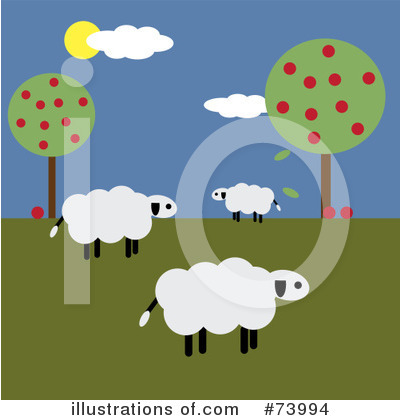 Royalty-Free (RF) Sheep Clipart Illustration by Pams Clipart - Stock Sample #73994