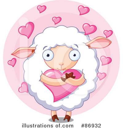 Royalty-Free (RF) Sheep Clipart Illustration by Pushkin - Stock Sample #86932