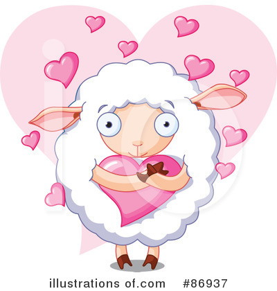 Royalty-Free (RF) Sheep Clipart Illustration by Pushkin - Stock Sample #86937