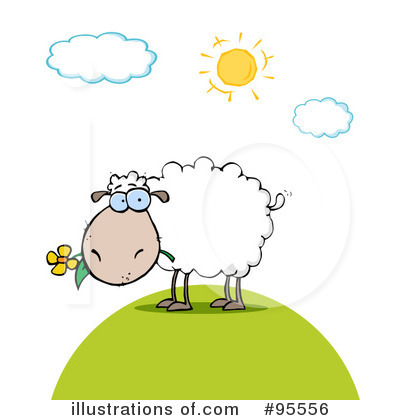 Royalty-Free (RF) Sheep Clipart Illustration by Hit Toon - Stock Sample #95556