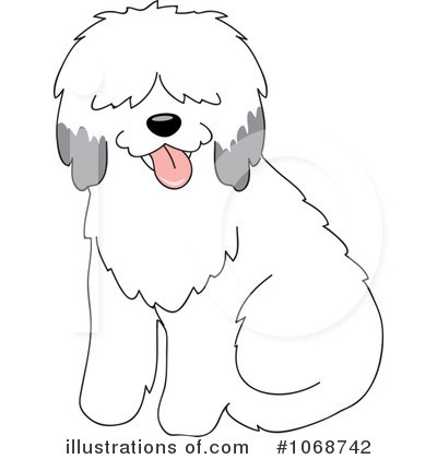 Royalty-Free (RF) Sheepdog Clipart Illustration by Rosie Piter - Stock Sample #1068742