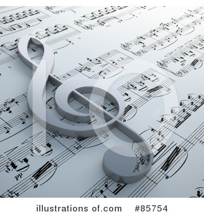 Royalty-Free (RF) Sheet Music Clipart Illustration by Mopic - Stock Sample #85754