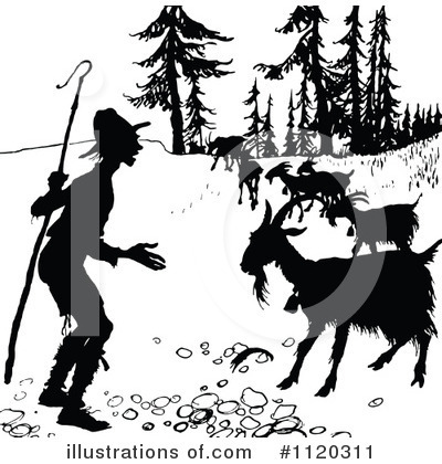 Royalty-Free (RF) Shepherd Clipart Illustration by Prawny Vintage - Stock Sample #1120311