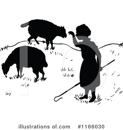Royalty-Free (RF) Shepherd Clipart Illustration by Prawny Vintage - Stock Sample #1166030