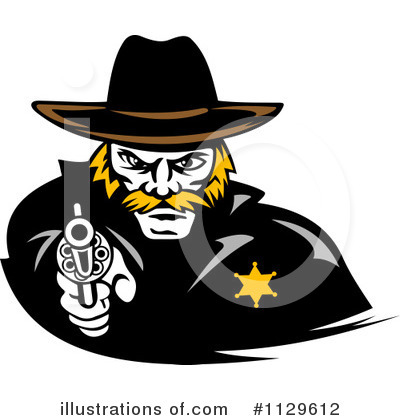 Royalty-Free (RF) Sheriff Clipart Illustration by Vector Tradition SM - Stock Sample #1129612