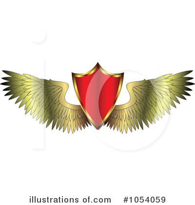 Winged Shield Clipart #1054059 by vectorace