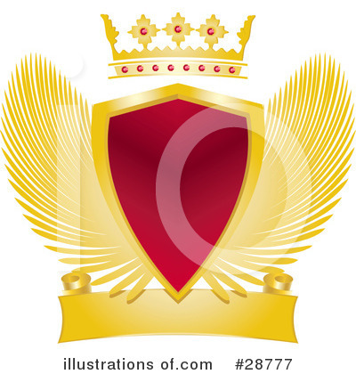 Royalty-Free (RF) Shield Clipart Illustration by elaineitalia - Stock Sample #28777