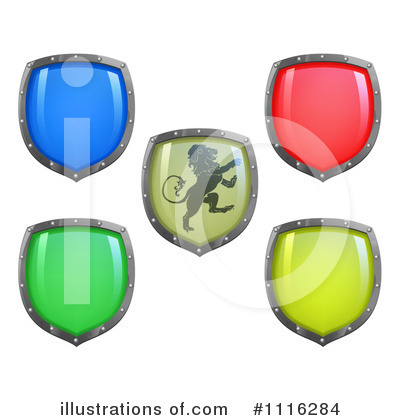 Royalty-Free (RF) Shields Clipart Illustration by AtStockIllustration - Stock Sample #1116284