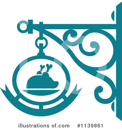 Restaurant Sign Clipart #1139861 by Vector Tradition SM