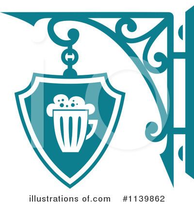Royalty-Free (RF) Shingle Sign Clipart Illustration by Vector Tradition SM - Stock Sample #1139862