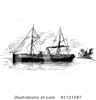 Royalty-Free (RF) Ship Clipart Illustration by Prawny Vintage - Stock Sample #1121587