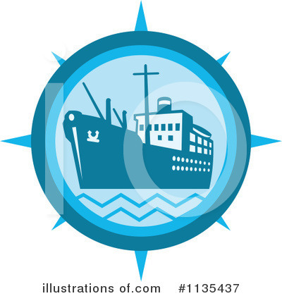 Royalty-Free (RF) Ship Clipart Illustration by patrimonio - Stock Sample #1135437