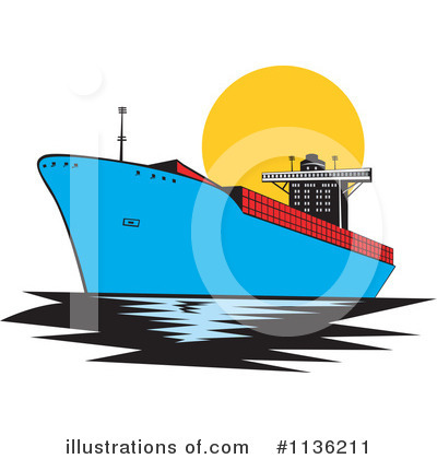 Royalty-Free (RF) Ship Clipart Illustration by patrimonio - Stock Sample #1136211