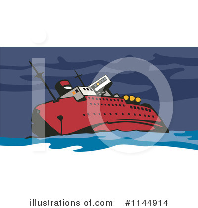 Cargo Ship Clipart #1144914 by patrimonio