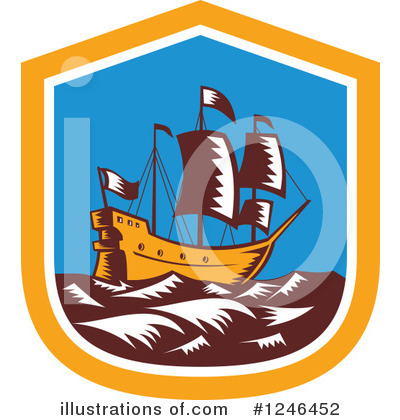 Royalty-Free (RF) Ship Clipart Illustration by patrimonio - Stock Sample #1246452