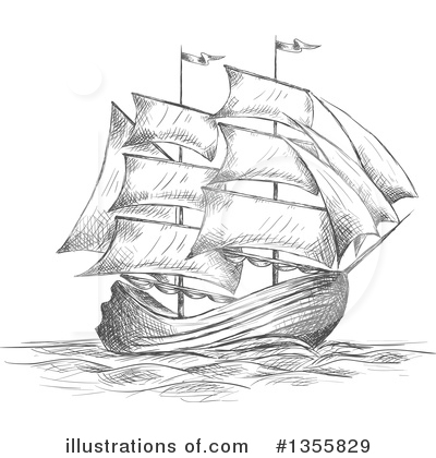 Royalty-Free (RF) Ship Clipart Illustration by Vector Tradition SM - Stock Sample #1355829
