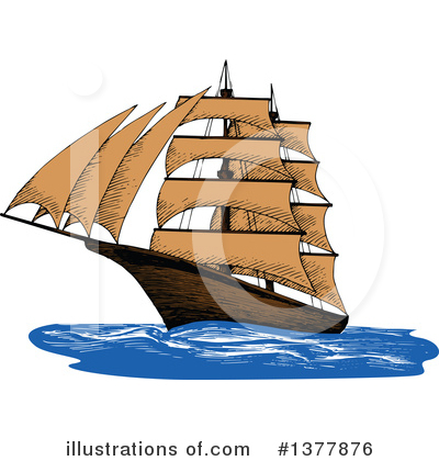 Royalty-Free (RF) Ship Clipart Illustration by Vector Tradition SM - Stock Sample #1377876