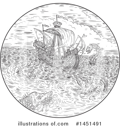 Royalty-Free (RF) Ship Clipart Illustration by patrimonio - Stock Sample #1451491