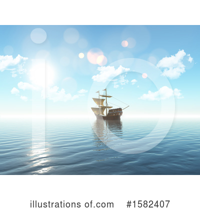 Royalty-Free (RF) Ship Clipart Illustration by KJ Pargeter - Stock Sample #1582407