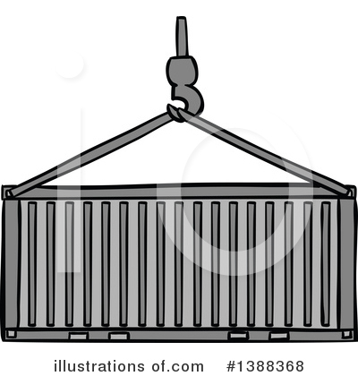 Cargo Container Clipart #1388368 by Vector Tradition SM