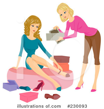 Royalty-Free (RF) Shoes Clipart Illustration by BNP Design Studio - Stock Sample #230093