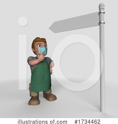 Royalty-Free (RF) Shop Keeper Clipart Illustration by KJ Pargeter - Stock Sample #1734462